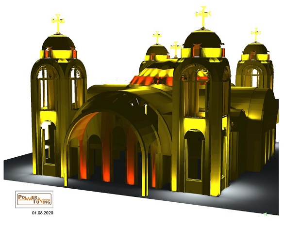 2D4 - R3 New Capital church - Facade Lighting Design